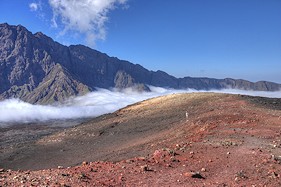 Looking down from Pico Pequeno - the 1995 eruption on the island of Fogo, Cape Verde