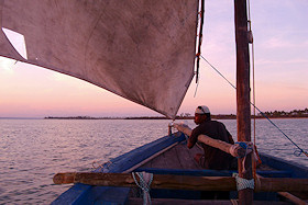On a Dhow at Sunset, Quirimbas Archipelago, Mozambique